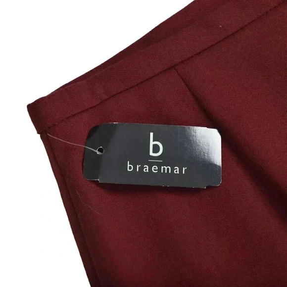 NWT Vintage Braemar Wool Pencil Shirt  Burgundy Size 4 Petite - Picture 5 of 10